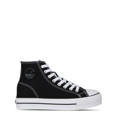 soulcal,canvas,high,top,platform,trainers,womens,black,white