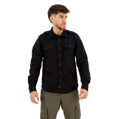 brandit,vintage,long,sleeve,shirt,black