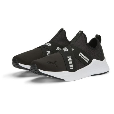 puma,wired,run,slipon,trainers,black