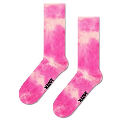 happy,socks,tie,dye,half,long,socks,pink,(light,pink)
