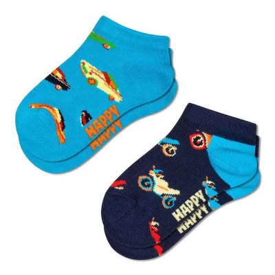 happy,socks,car,short,socks,2,pairs,blue,(blue)