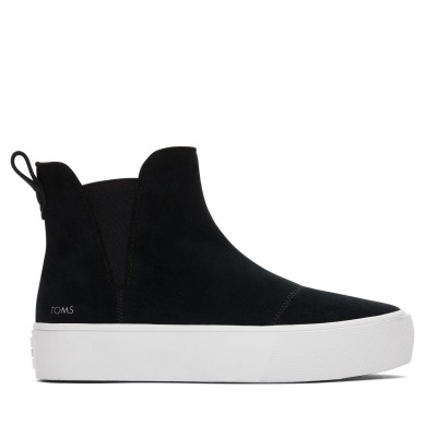 обувки,дамски,боти,toms,fenix,platform,chelsea,boots,black