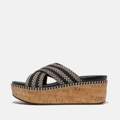 fitflop,eloise,wedge,cross,sliders,black