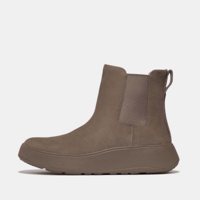 обувки,дамски,боти,fitflop,f,mode,suede,flatform,chelsea,boots,grey