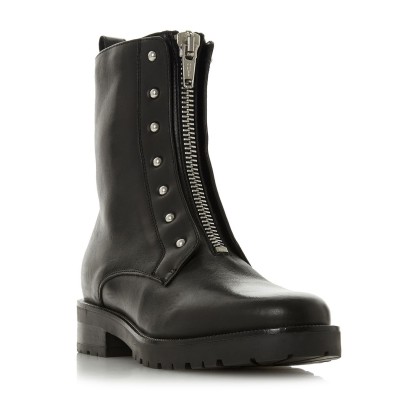 обувки,дамски,боти,dune,london,raffi,studded,buckle,biker,boots,black