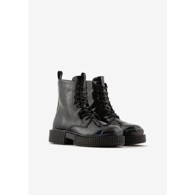 обувки,дамски,боти,armani,exchange,ankle,boots,black
