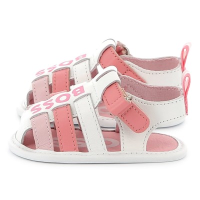 boss,logo,sandals,babies,white,10p