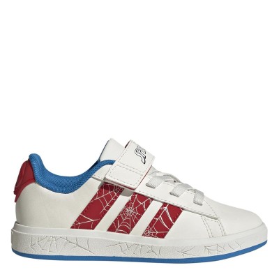 маратонки,детски,маратонки,adidas,kids,grand,court,spider,man,low,top,trainers,cloud,white,pur