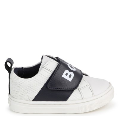 boss,logo,trainers,infants,white,10p