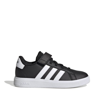 adidas,grand,court,child,boys,trainers,black,white