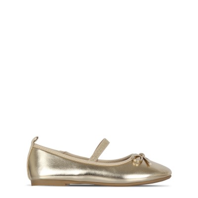 be,you,girls,metallic,ballet,pump,gold