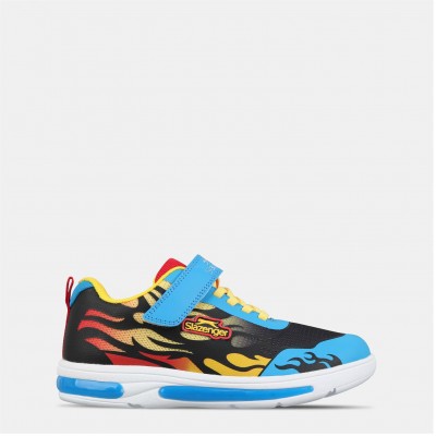 детски,маратонки,детски,маратонки,slazenger,camo,go,2.0,trainers,childrens,blue,flames