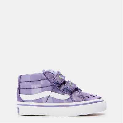 маратонки,vans,kids',mid,reissue,v,satin,rose,purple,canvas,high,top,trainers,purple,white
