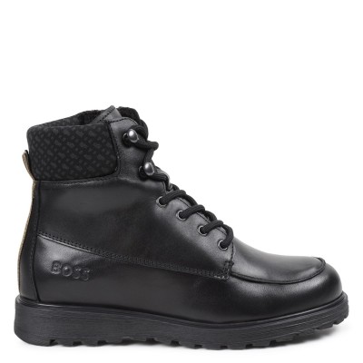 boss,logo,biker,boots,juniors,black,09b