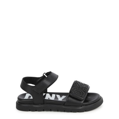 юношески,сандали,dkny,logo,sandals,juniors,black,09b