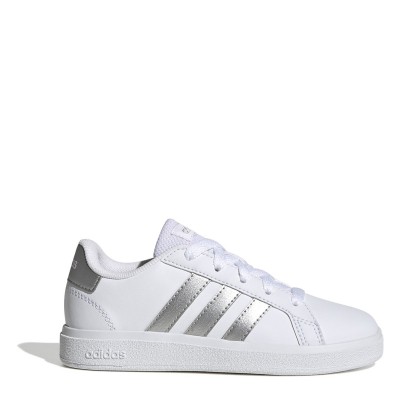 детски,маратонки,детски,маратонки,adidas,girls,grand,court,trainers,white,silver