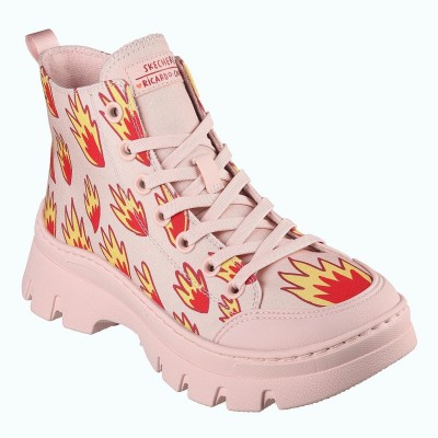 детски,обувки,разпродажба,skechers,детски,боти,skechers,canvas,signature,ricardo,cavolo,tin,platform,boots,girls,pink,multi