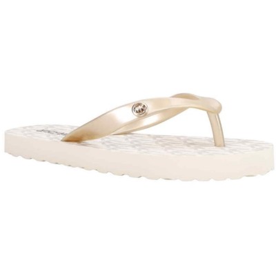 michael,michael,kors,mmk,jinx,flip,flop,jn62,gold,vanilla