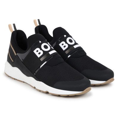 boss,boss,strap,trainers,juniors,black,09b