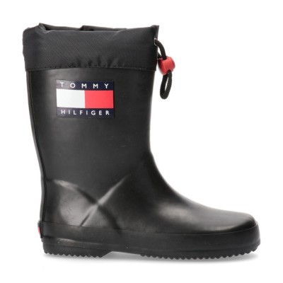 туристически,гумени,ботуши,tommy,hilfiger,tommy,flag,rain,boot,jn44,black