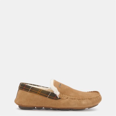 пантофи,чехли,barbour,men's,monty,moccasin,slippers,camel,be51