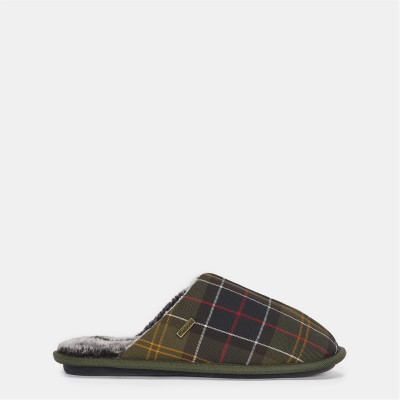 пантофи,чехли,barbour,young,slippers,navy,tartan
