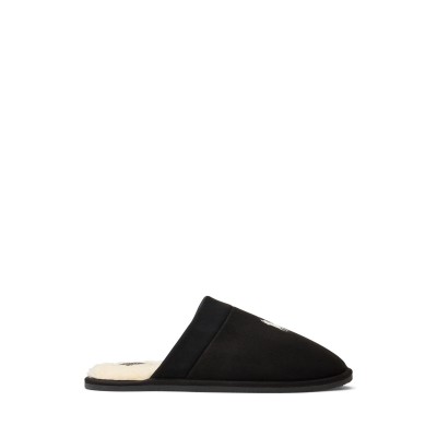 пантофи,чехли,polo,ralph,lauren,men,s,klarence,mule,slippers,black,cream