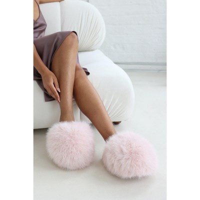 пантофи,чехли,wheres,that,from,where,s,ultimate,fluffy,beige,faux,fur,mule,slippers,pink,fur