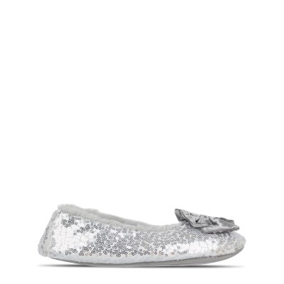 чехли,дамски,обувки,linea,sequin,ballerina,slipper,silver