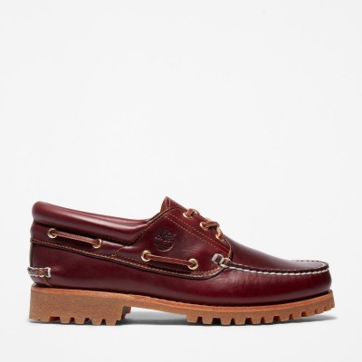 timberland,mens,authentic,boat,shoe,burgundy