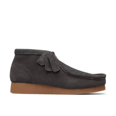 мъжки,боти,clarks,wallabee,chukka,boot,dark,grey,combi