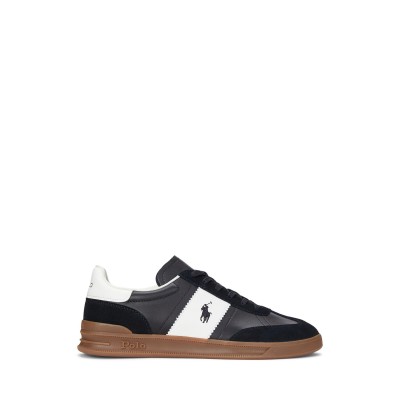 маратонки,мъжки,маратонки,polo,ralph,lauren,heritage,aera,trainers,black,white