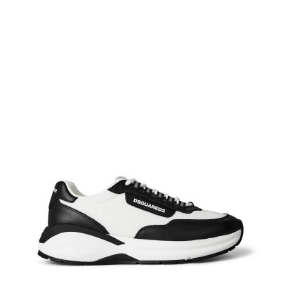 dsquared2,leather,dash,sneakers,black,white