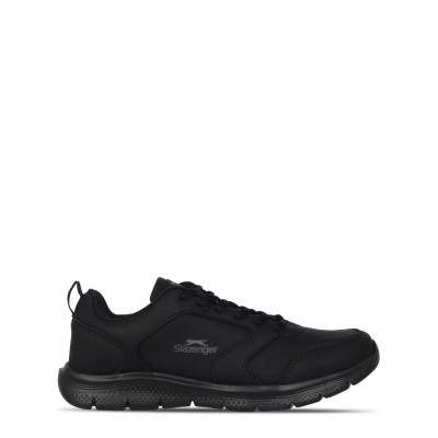 мъжки,маратонки,мъжки,маратонки,slazenger,force,mesh,trainer,mens,black,leather