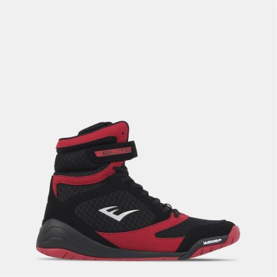 мъжки,обувки,обувки,за,бокс,everlast,pro,elite,boxing,boots,mens,black,red