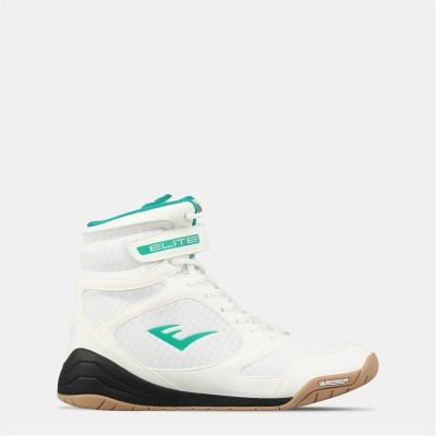 мъжки,обувки,обувки,за,бокс,everlast,pro,elite,boxing,boots,mens,white,green