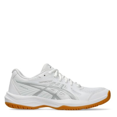 дамски,обувки,дамски,маратонки,нетбол,asics,upcourt,6,netball,shoes,womens,white,silver