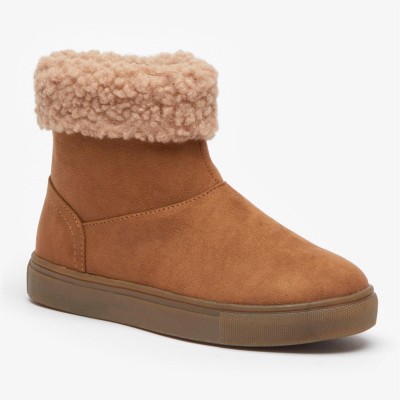 детски,боти,be,you,borg,trim,faux,suede,ankle,boot,tan