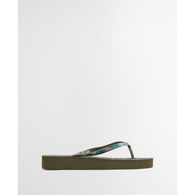 дамски,джапанки,barbour,womens,tilda,flip,flops,olive,a,tartan