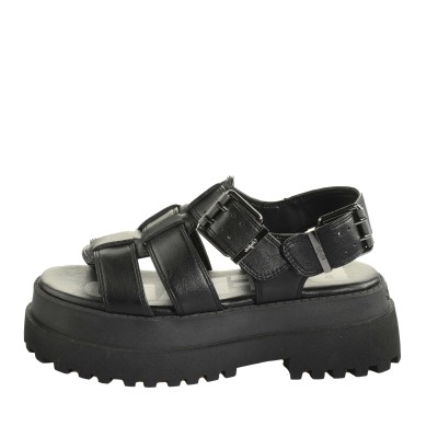 дамски,сандали,buffalo,women,s,vegan,fisherman,flat,sandals,black