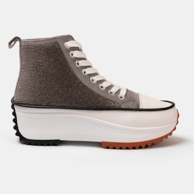 дамски,високи,кецове,дамски,маратонки,firetrap,platform,hi,top,ladies,trainers,grey,glitter