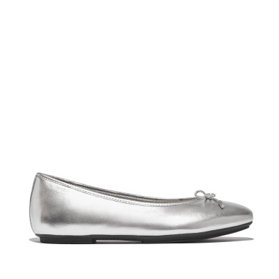 обувки,fitflop,women's,bow,metallic,ballet,pumps,silver