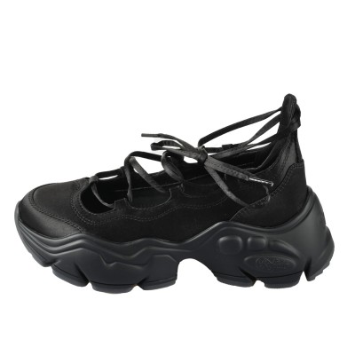 обувки,buffalo,women's,textile,lace,up,ballet,pumps,black