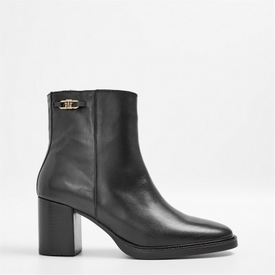 обувки,дамски,боти,tommy,hilfiger,women's,stacked,heel,ankle,boots,black