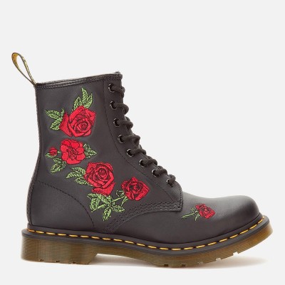 дамски,боти,dr,martens,1460,vonda,floral,rose,boot,black
