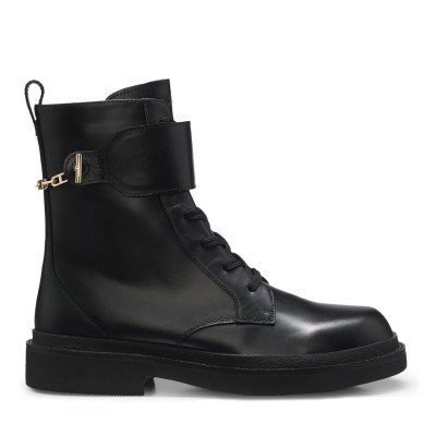 дамски,обувки,дамски,боти,boss,womens,boss,leather,ankle,boots,with,gold,tonne,buckle,hardware,eleri,black,001