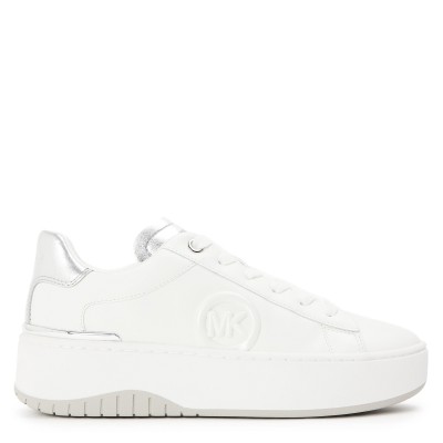 michael,michael,kors,dottie,sneakers,white,silver