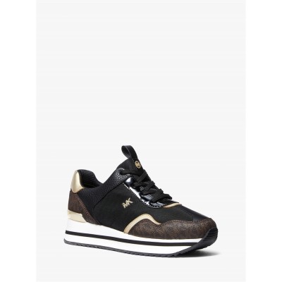 маратонки,маратонки,за,училище,ученически,обувки,michael,michael,kors,mmk,raina,trainer,ld54,black,brown