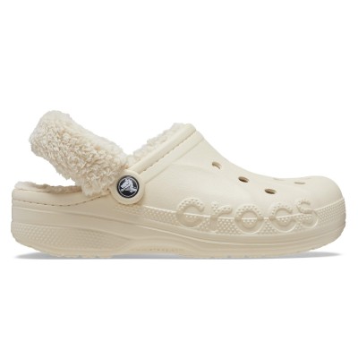 дамски,пантофи,crocs,women,s,baya,lined,fuzz,strap,mule,slippers,winter,white