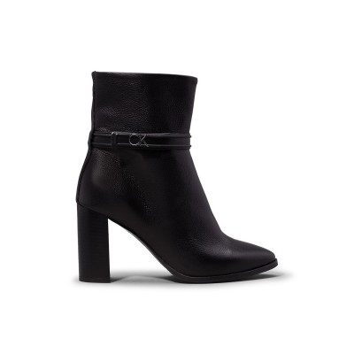 обувки,дамски,боти,calvin,klein,low,ankle,boots,ck,black
